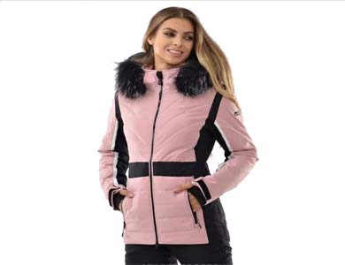 Model :CV005 Light pink patchwork design women's ski suit